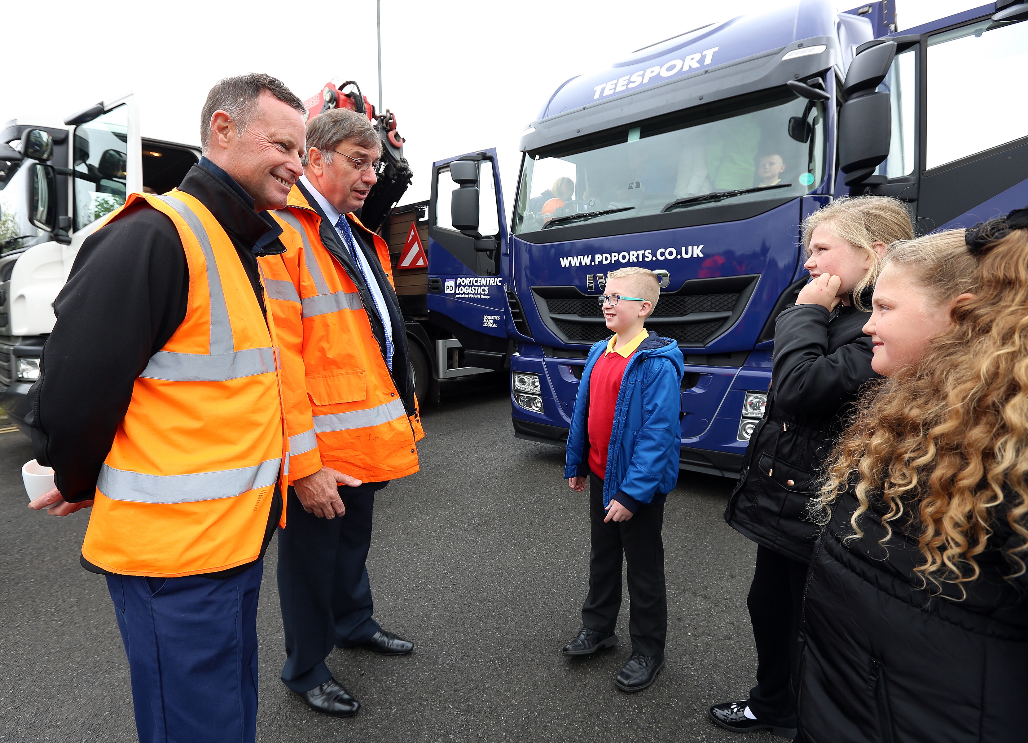 Taken: 19th September 2016  PD Ports Story ; National lorry week story, pictured at Inspire 2 Learn @ Eston Civic & Learning Centre, Normanby Road. Pupils from Southbank Primary (y6) - red top/yellow collar and Grangetown Primary (y4) - red top/white collar. 
Photographer/Byline Dave Charnley Photography  www.davecharnleyphotography.com