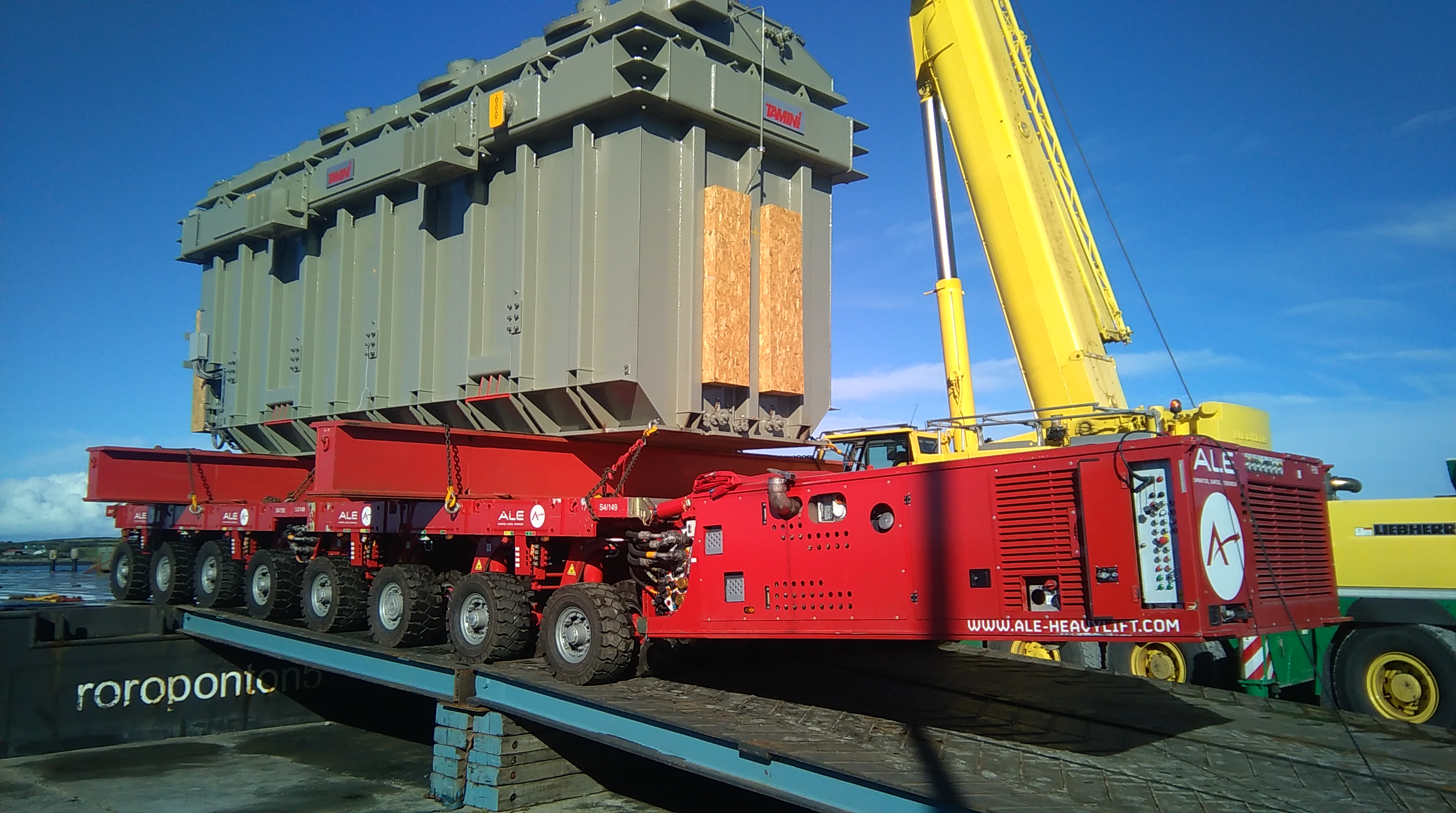 ALE has delivered a transformer, weighing 345 tonnes, to a power station in County Claire, Ireland.